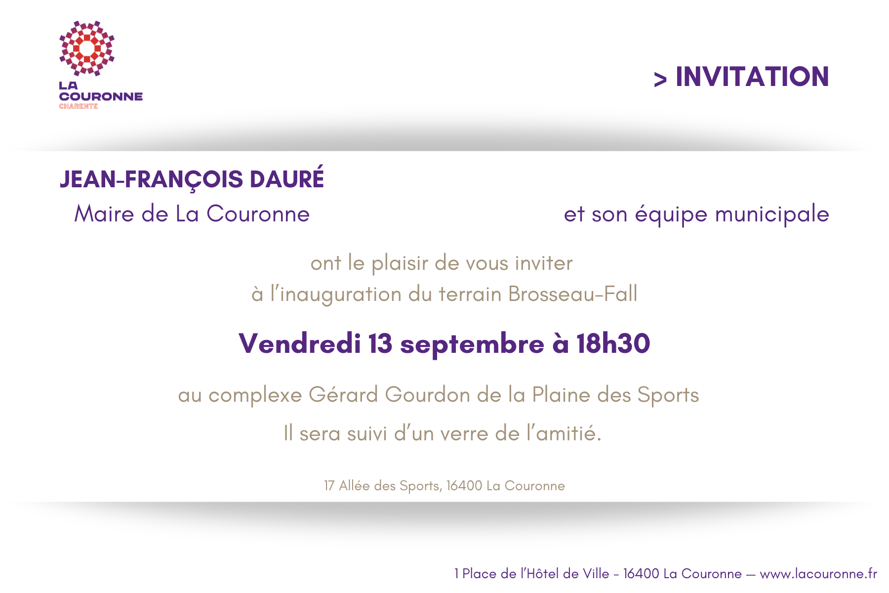 Invitation maire